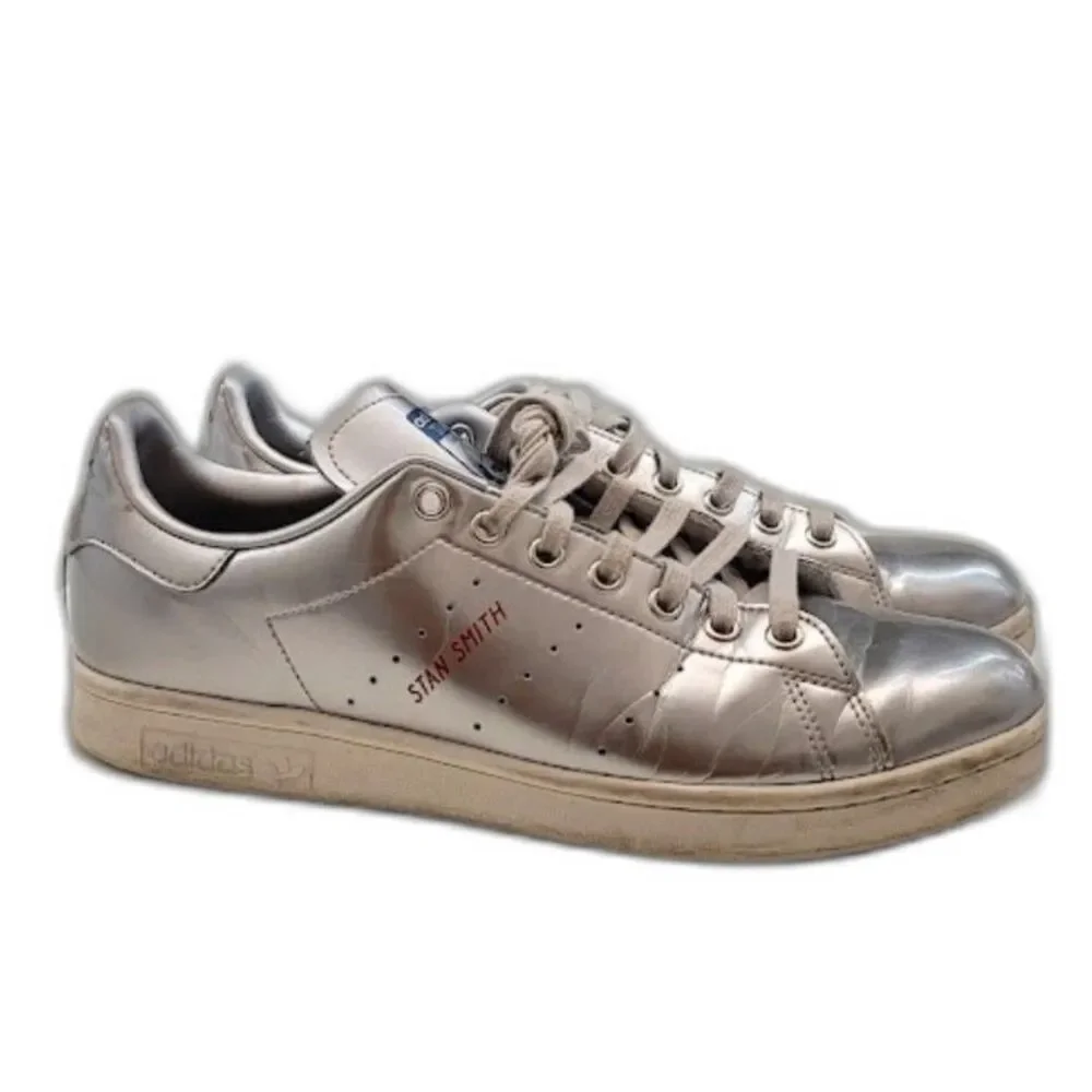 Adidas Stan Smith Silver Metallic FW5363 2019 Sneakers Worn Men's 9.5